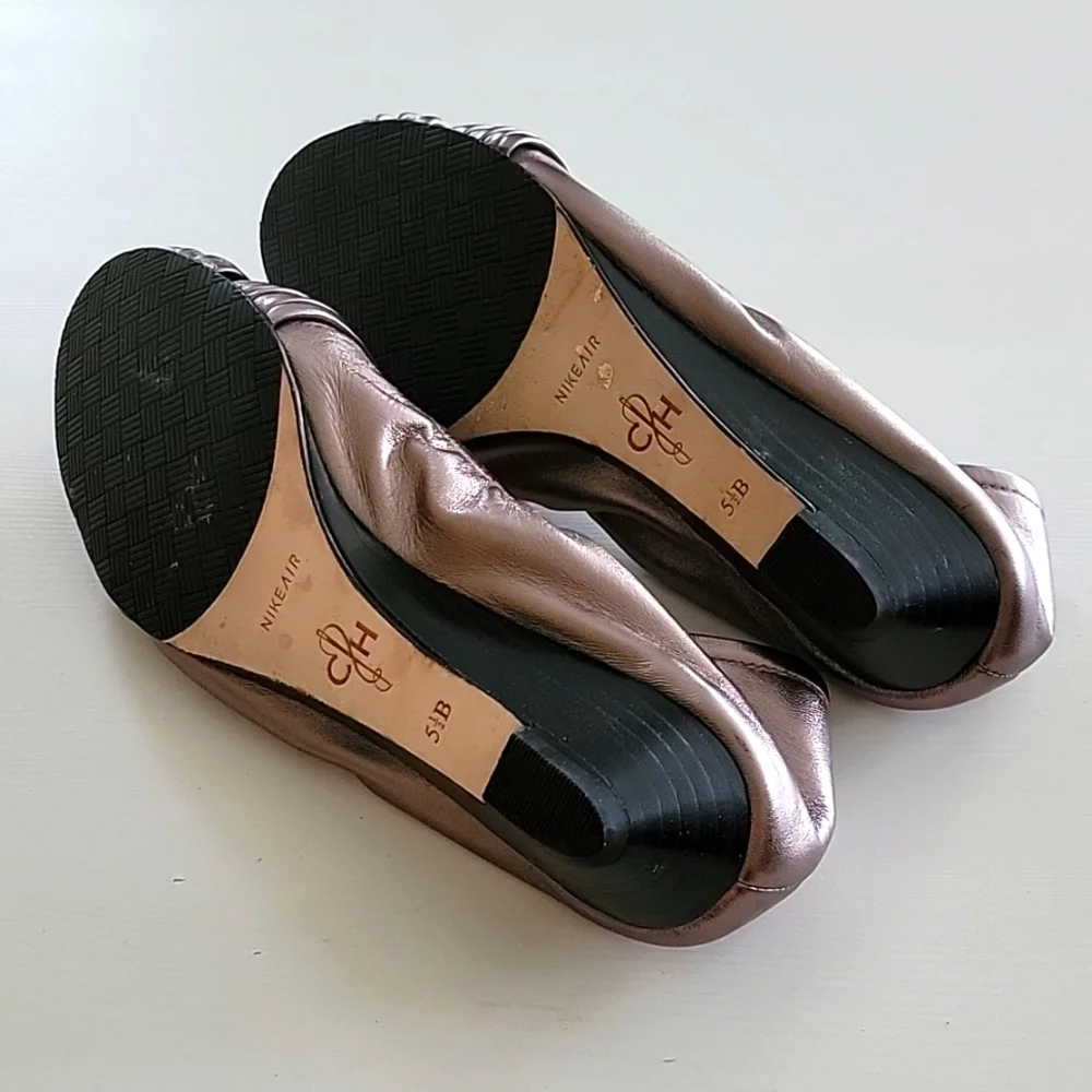 COLE‎ HAAN Natalie Peep-Toe Wedges Nike Air 5.5N